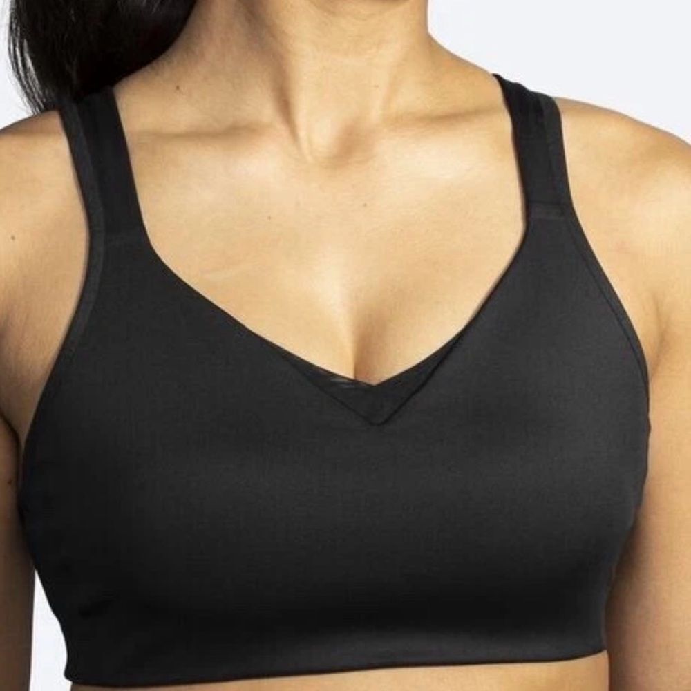 Brooks Black V-Neck Sports Bra
